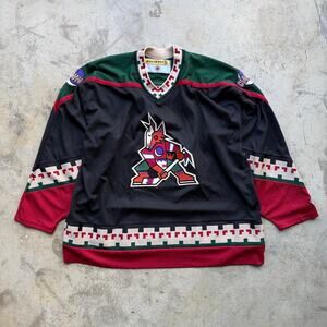 Vintage 90s KOHO Phoenix Coyotes NHL Hockey Jersey XXL Black